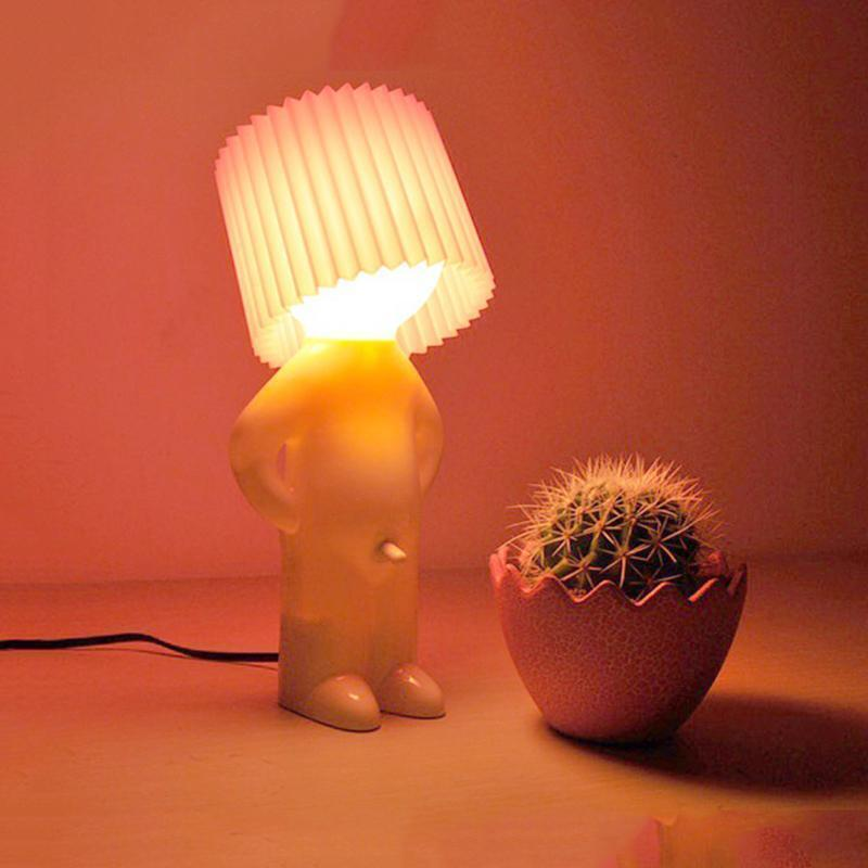 Shy Gentleman Mr. P LED Bedside Reading Lamp - A Playful Gift with Switch