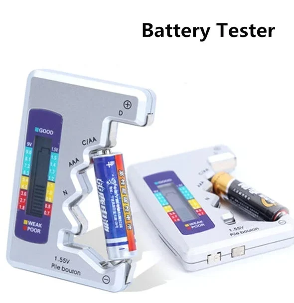 Universal Battery Tester Checker For AA AAA C D 9V 1.5V Button Cell Batteries US