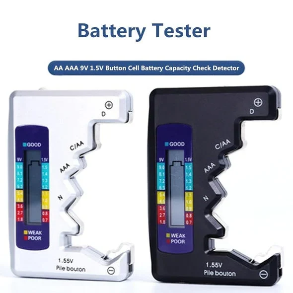 Universal Battery Tester Checker For AA AAA C D 9V 1.5V Button Cell Batteries US