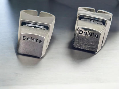 Adjustable Keyboard Key Ring – Delete Key Jewelry for Tech Fans