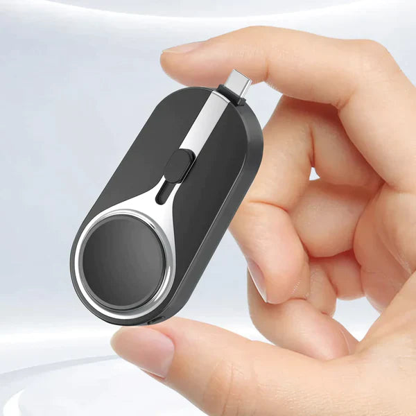 KeyPact Duo-Mini Portable Emergency Power Bank 2 In 1 2000mAh Keychain Power Bank