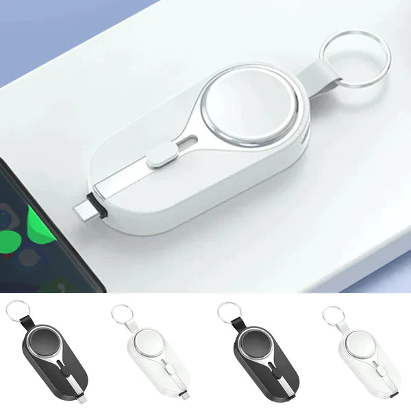 KeyPact Duo-Mini Portable Emergency Power Bank 2 In 1 2000mAh Keychain Power Bank