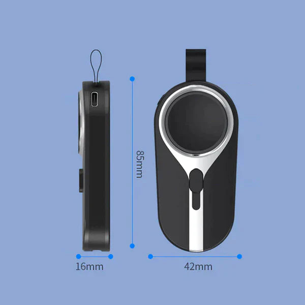 KeyPact Duo-Mini Portable Emergency Power Bank 2 In 1 2000mAh Keychain Power Bank