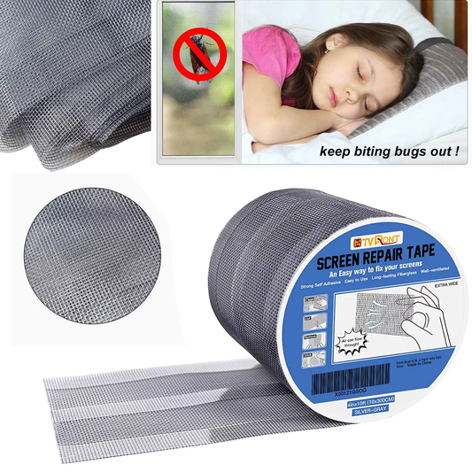 2M Window Screen Repair Kit Tape Upgraded Door Window Fix Holes Fiberglass Mesh