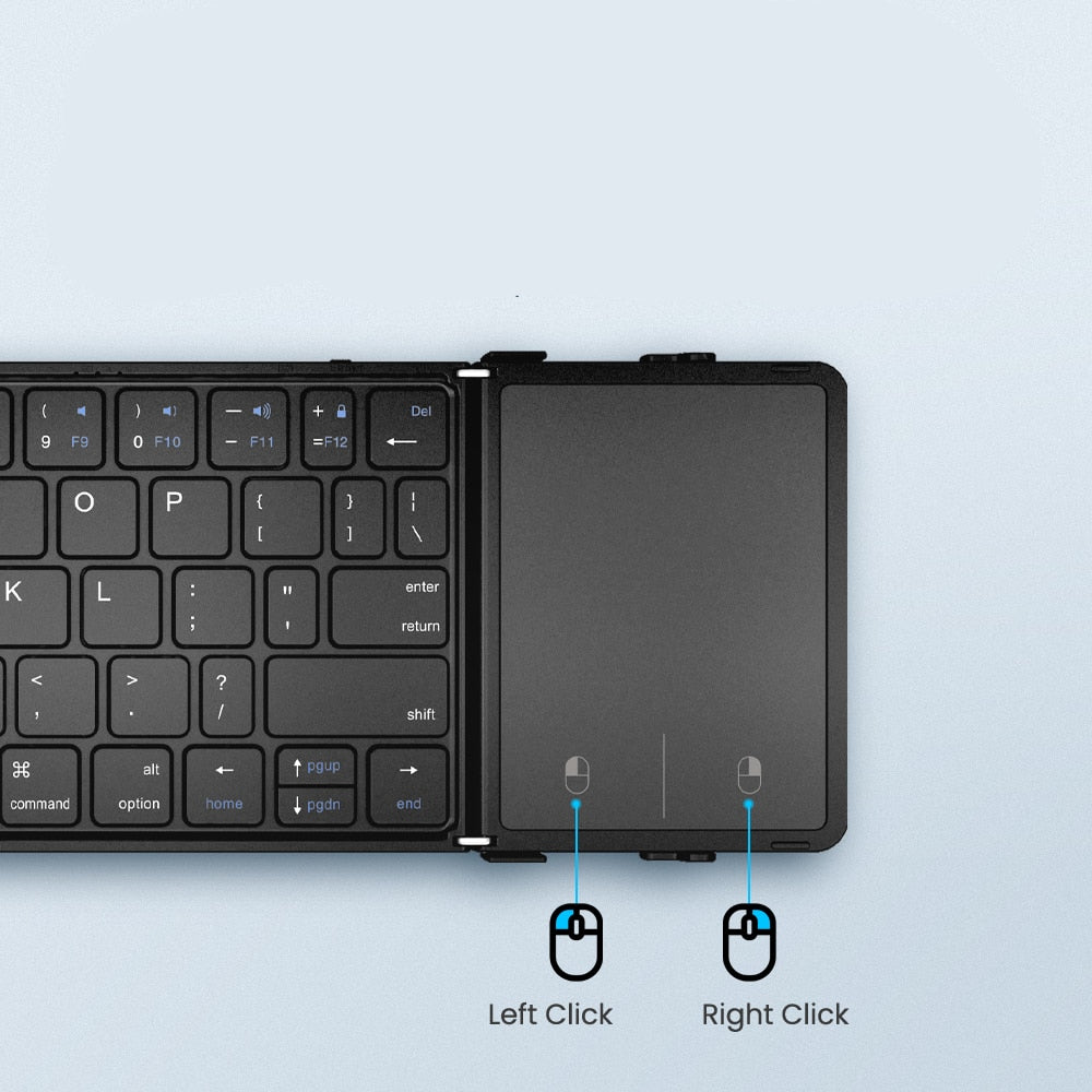 Bluetooth Keyboard Portable Tri-folding Fit for IOS android