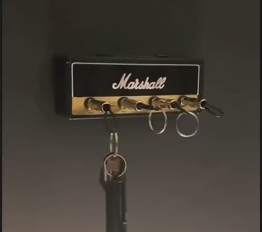 Marshall wall key holder - Music - Musician gift - Jack wall holder for keys. Guitar amp hook - Marshall wall decoration.