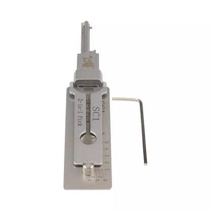 Key Decoder 2 In 1 Stainless Steel Key Pick Up Hook Tool Hardware MV6