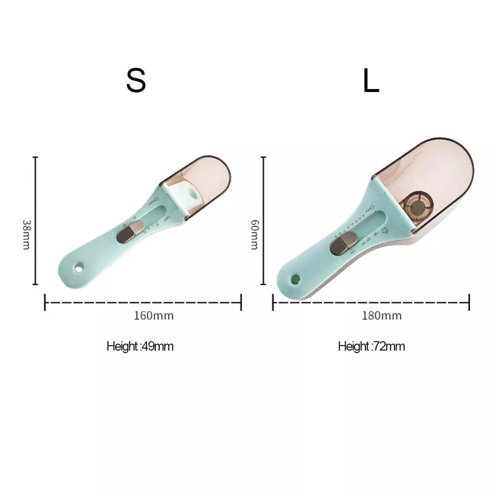 Adjustable Measuring Spoons with Scale – Plastic Measuring Scoops & Cups