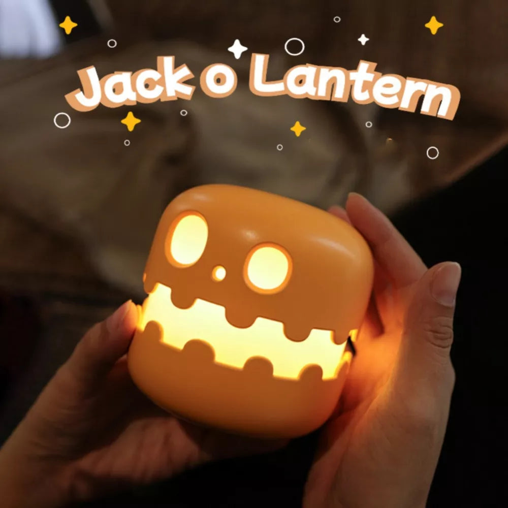 Halloween Pumpkin Night Light Battery Operated Pumpkin Jack Rechargeable