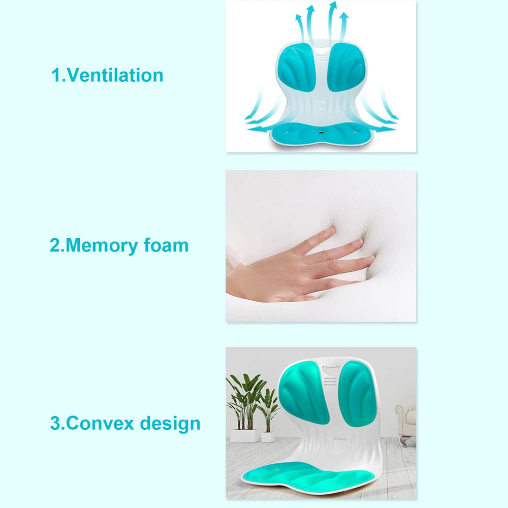 Foldable Back Support Pillow – Lumbar Cushion for Office Seating