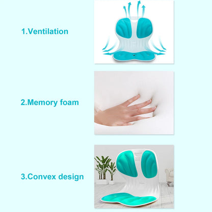 Foldable Back Support Pillow – Lumbar Cushion for Office Seating
