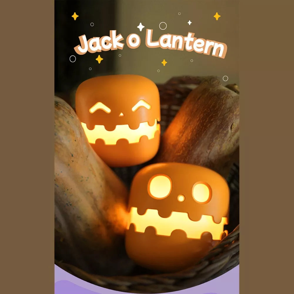 Halloween Pumpkin Night Light Battery Operated Pumpkin Jack Rechargeable