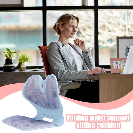 Foldable Back Support Pillow – Lumbar Cushion for Office Seating