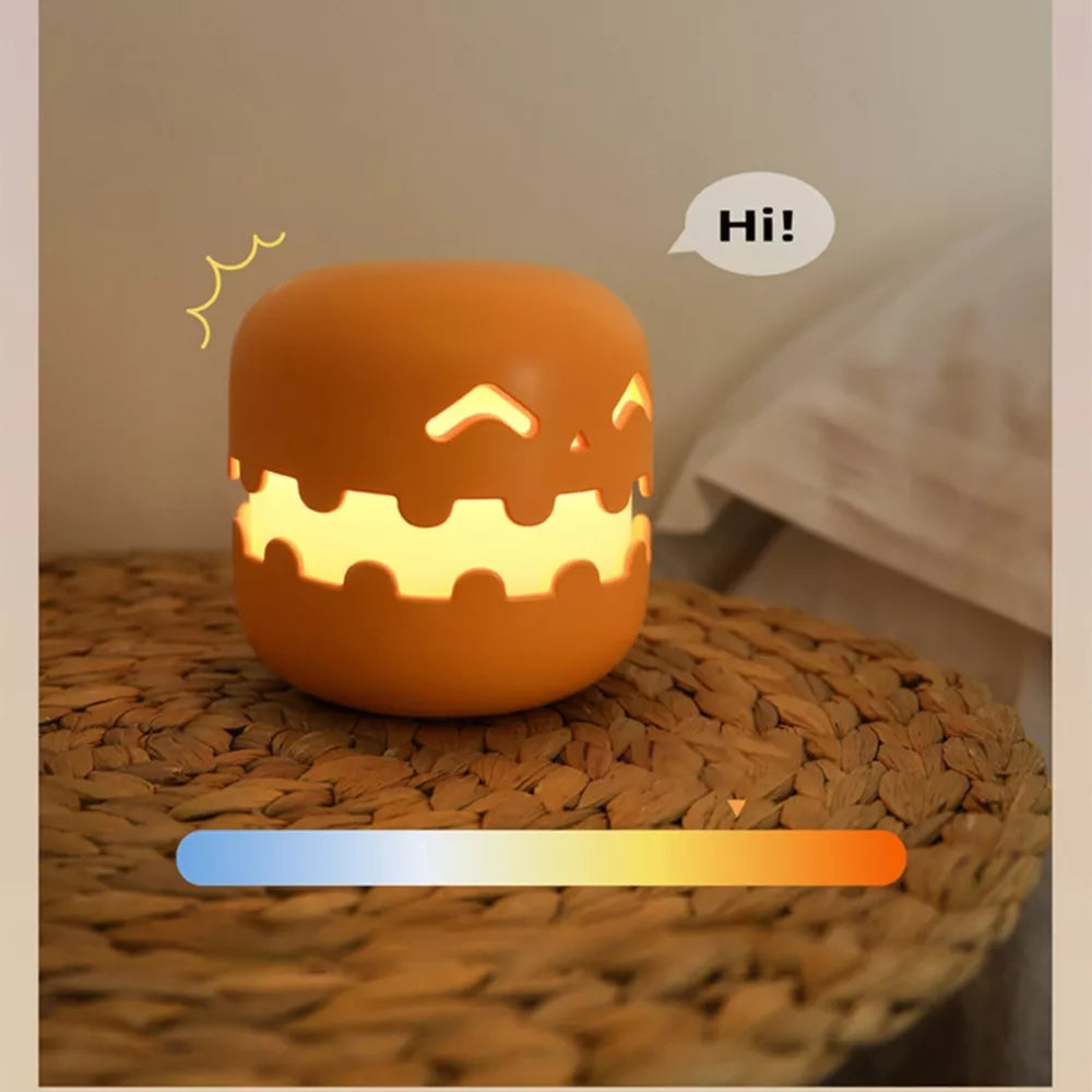 Halloween Pumpkin Night Light Battery Operated Pumpkin Jack Rechargeable