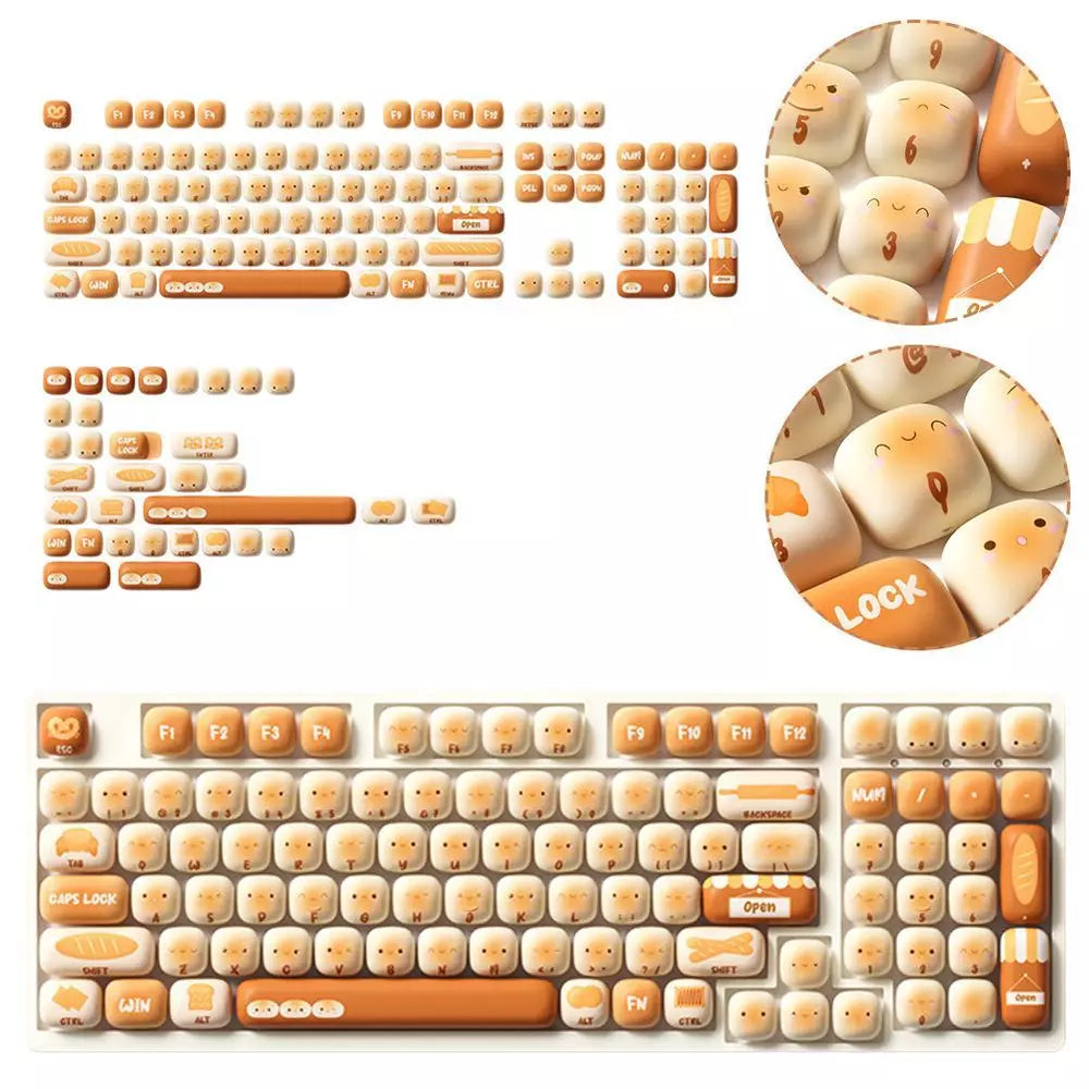 Mantou PBT Keycaps – 138 Keys, MOG, MX-Compatible