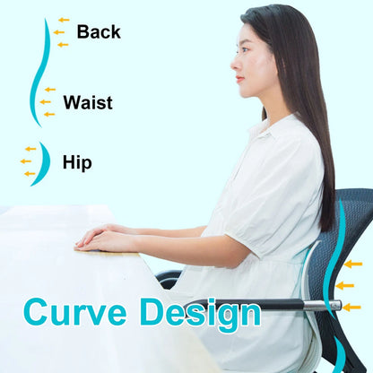 Foldable Back Support Pillow – Lumbar Cushion for Office Seating