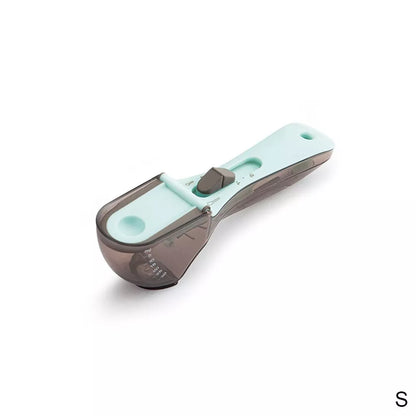 Adjustable Measuring Spoons with Scale – Plastic Measuring Scoops & Cups