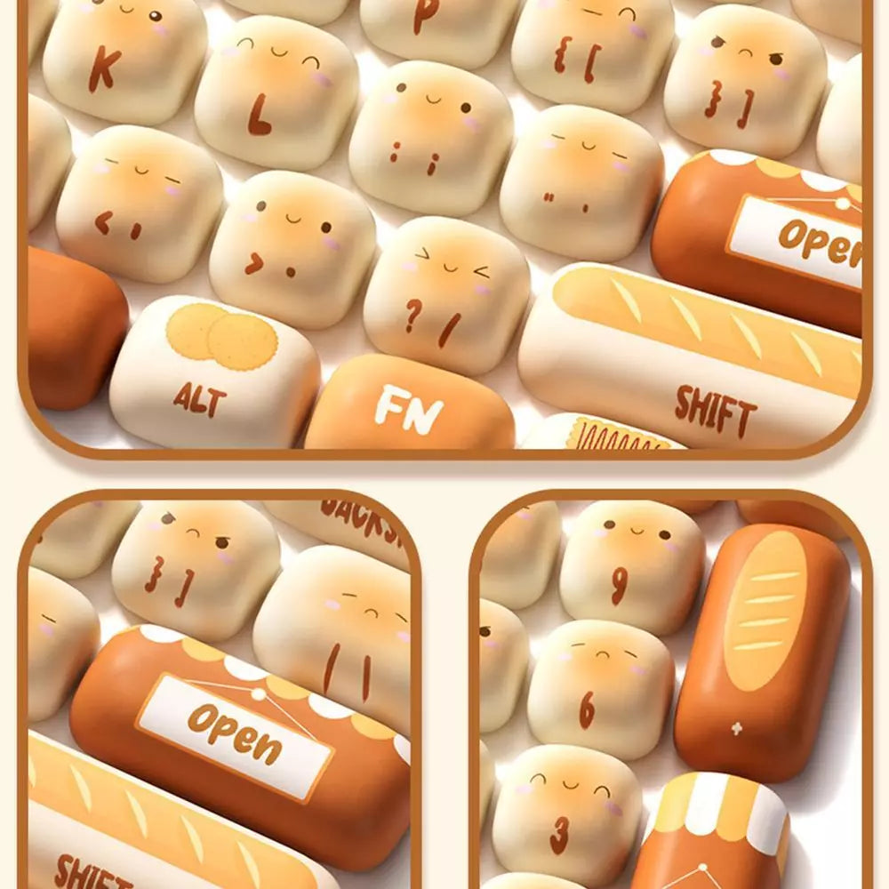 Mantou PBT Keycaps – 138 Keys, MOG, MX-Compatible