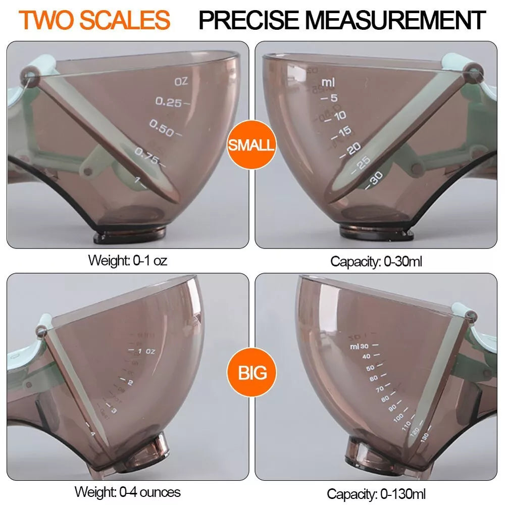 Adjustable Measuring Spoons with Scale – Plastic Measuring Scoops & Cups