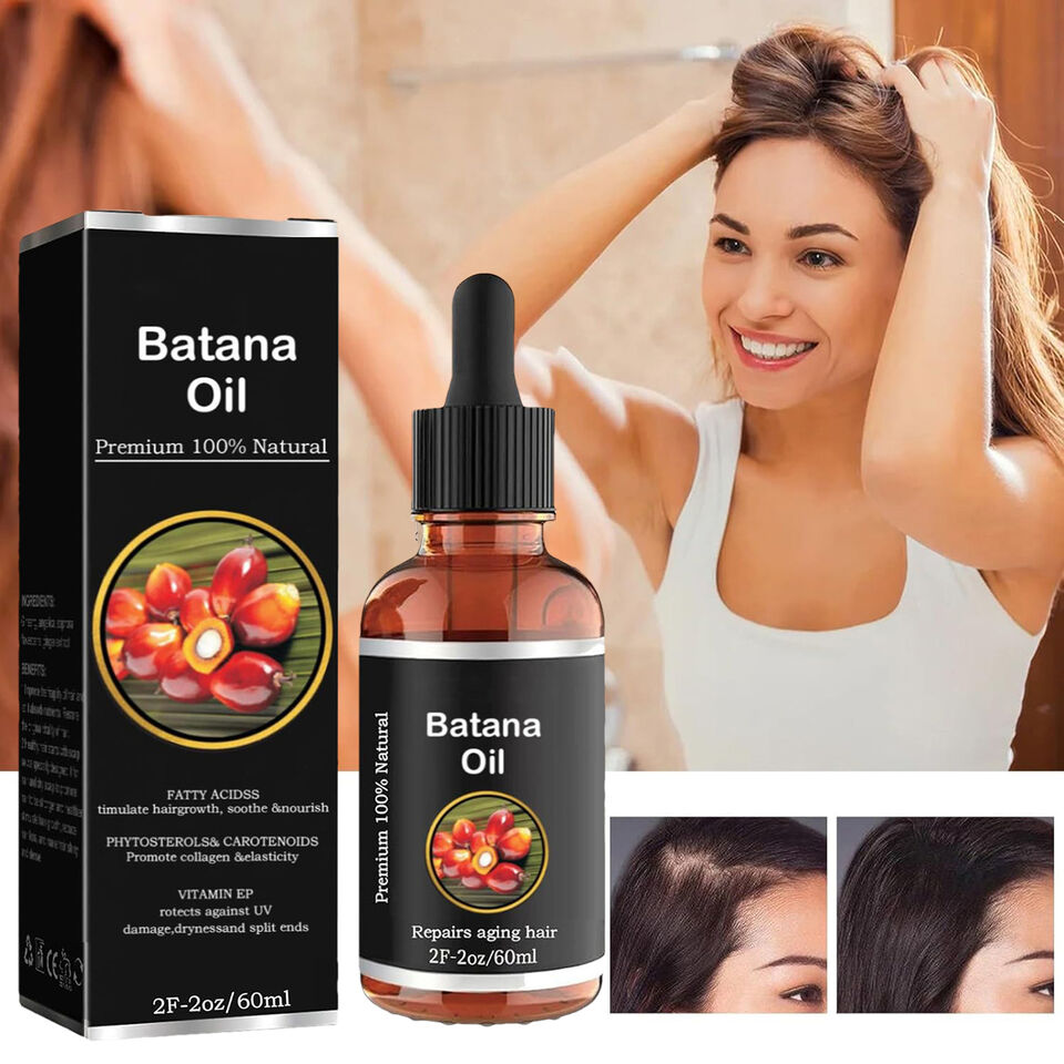 Batana Oil Hair Growth 2.0fl.oz Reduce Hair Loss By Thickening Moisturizing