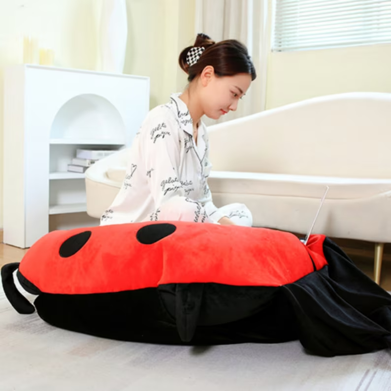 Wearable Ladybug Shell Funny Party Doll Stuffed Soft Plush Pillow Cushion Gift