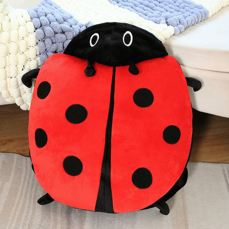 Wearable Ladybug Shell Funny Party Doll Stuffed Soft Plush Pillow Cushion Gift