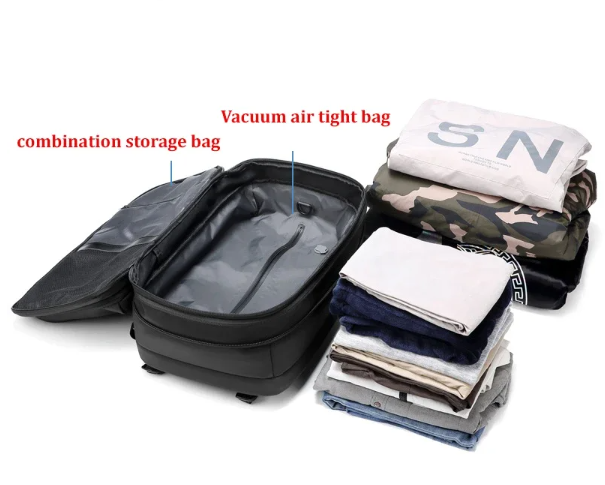 Men Travel Backpack vacuum compression