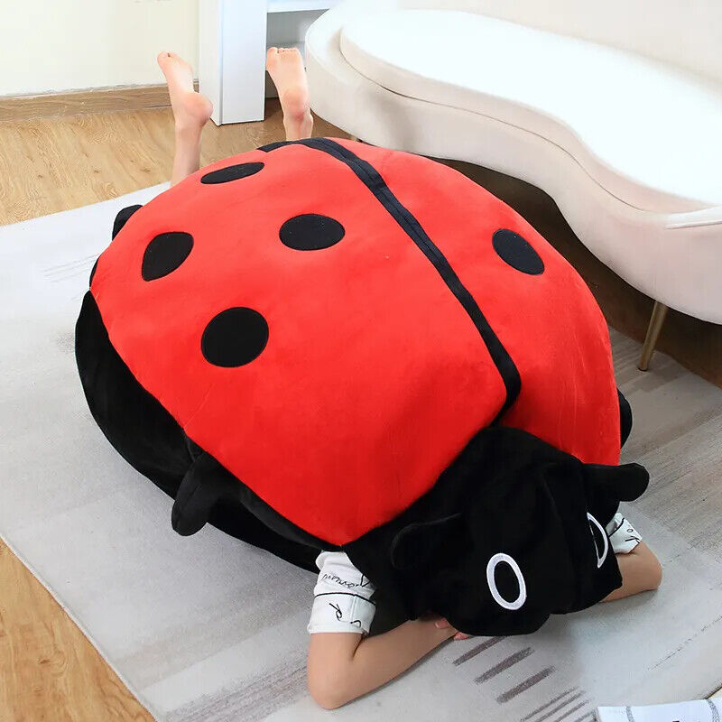 Wearable Ladybug Shell Funny Party Doll Stuffed Soft Plush Pillow Cushion Gift