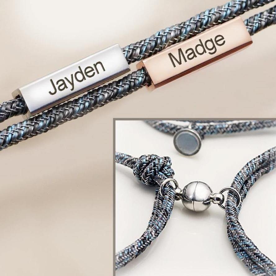 Forever Bracelet™ -CUSTOM NAMES & DATE ENGRAVED (2P/Set) - Gift couples