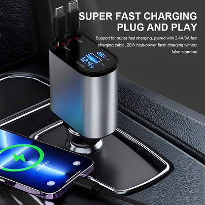 Retractable Multi Devices Car Charger