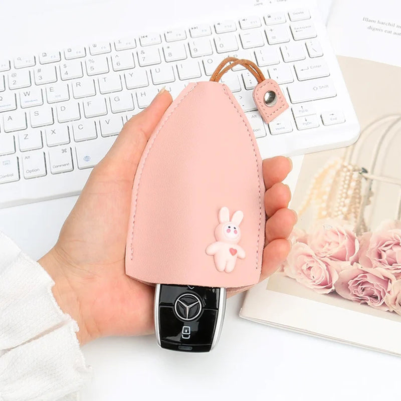 Cute PU Leather Car Key Case Cover