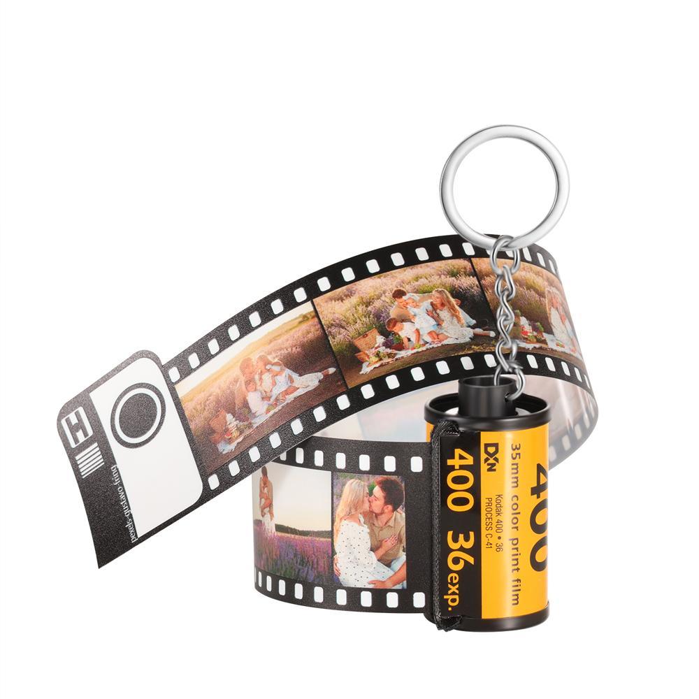 Film Camera Roll Photo Keychain Gift for Family