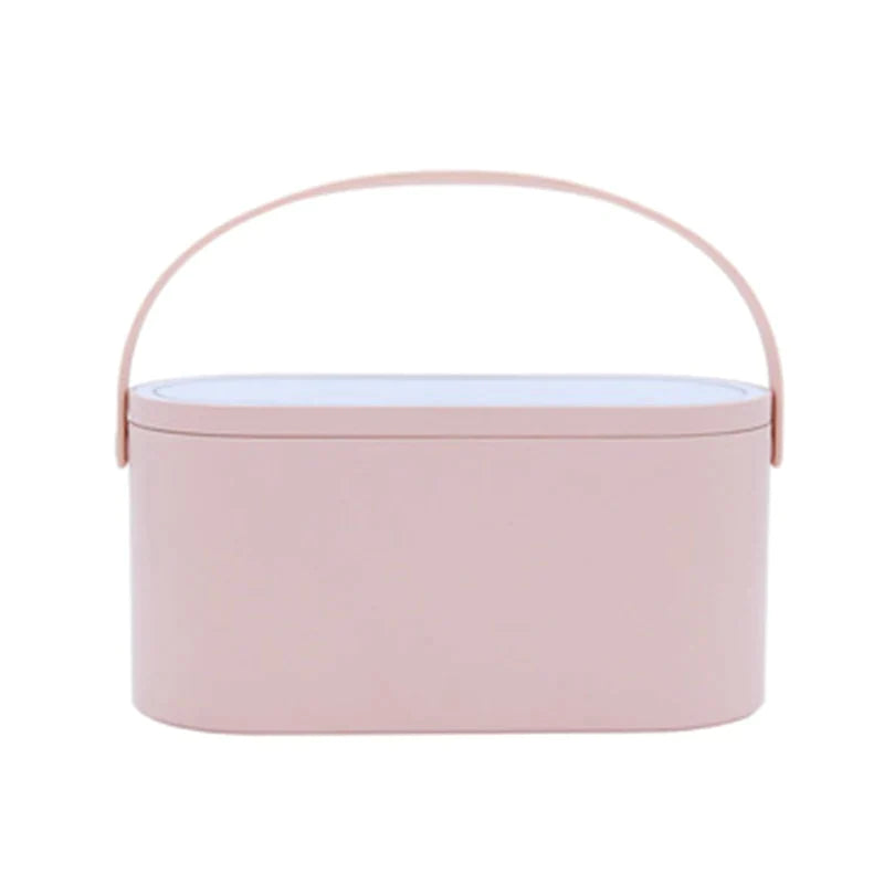 Travel Cosmetic Organizer with LED Mirror