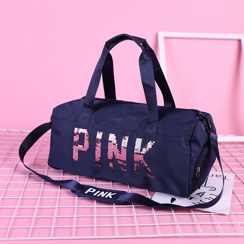 Pink gym bags for women-Bag with Shoes Compartment