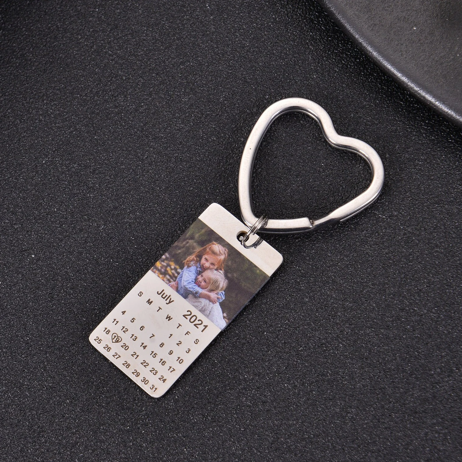 Personalized  Photo Calendar Keychain Anniversary Gifts