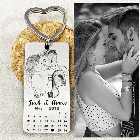 The Day I Started Loving You – Personalized Calendar Keychain