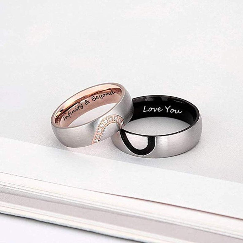 Pinky Promise Heart Rings