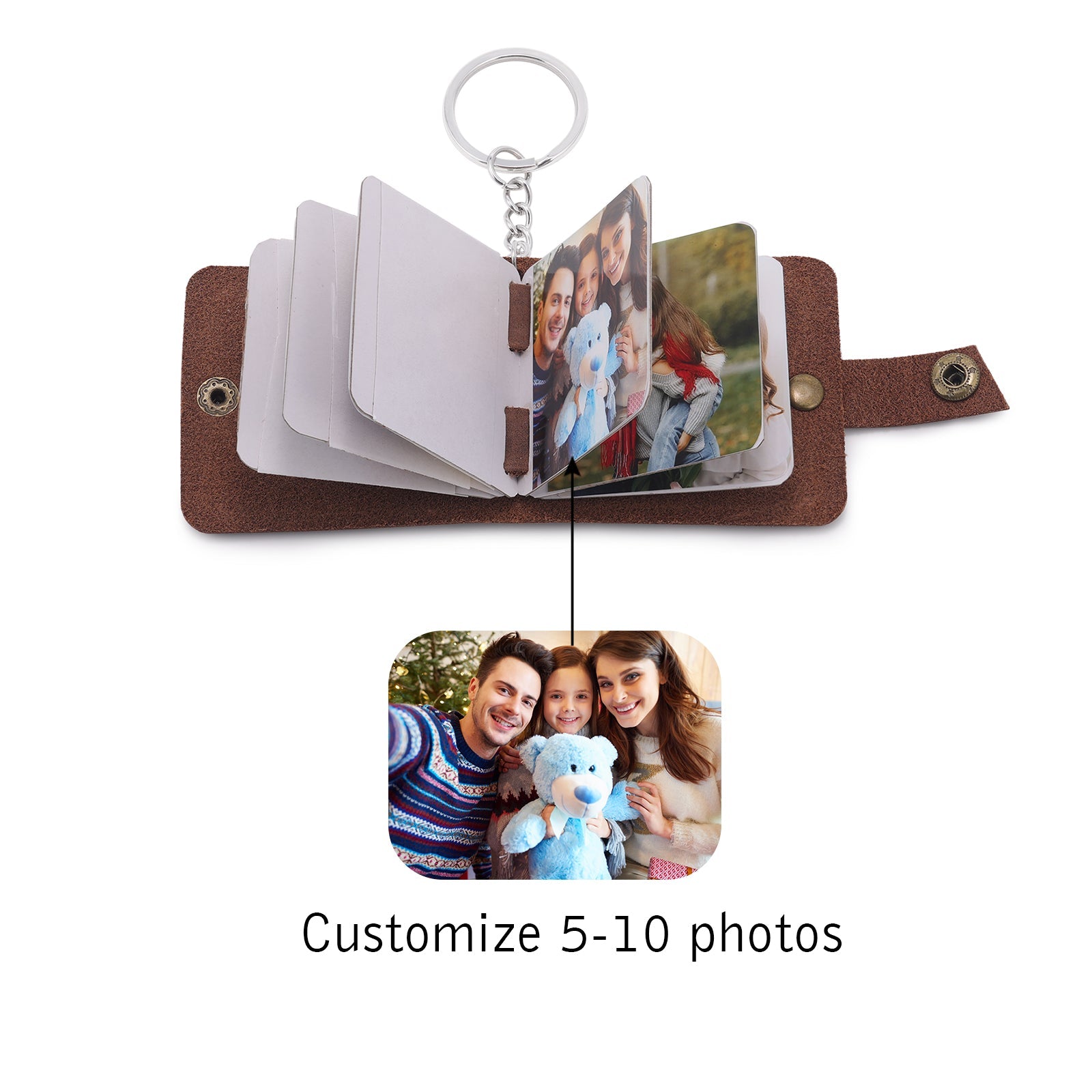 Personalized Mini Photo Album Keychain