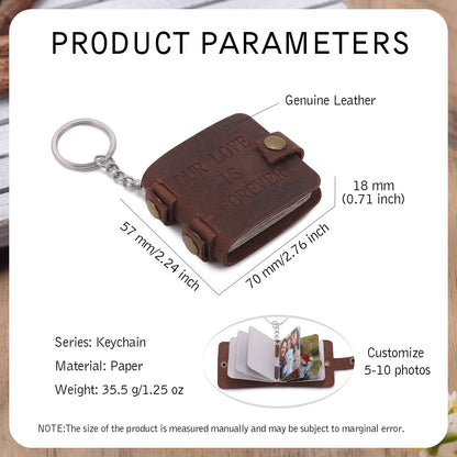 Personalized Mini Photo Album Keychain
