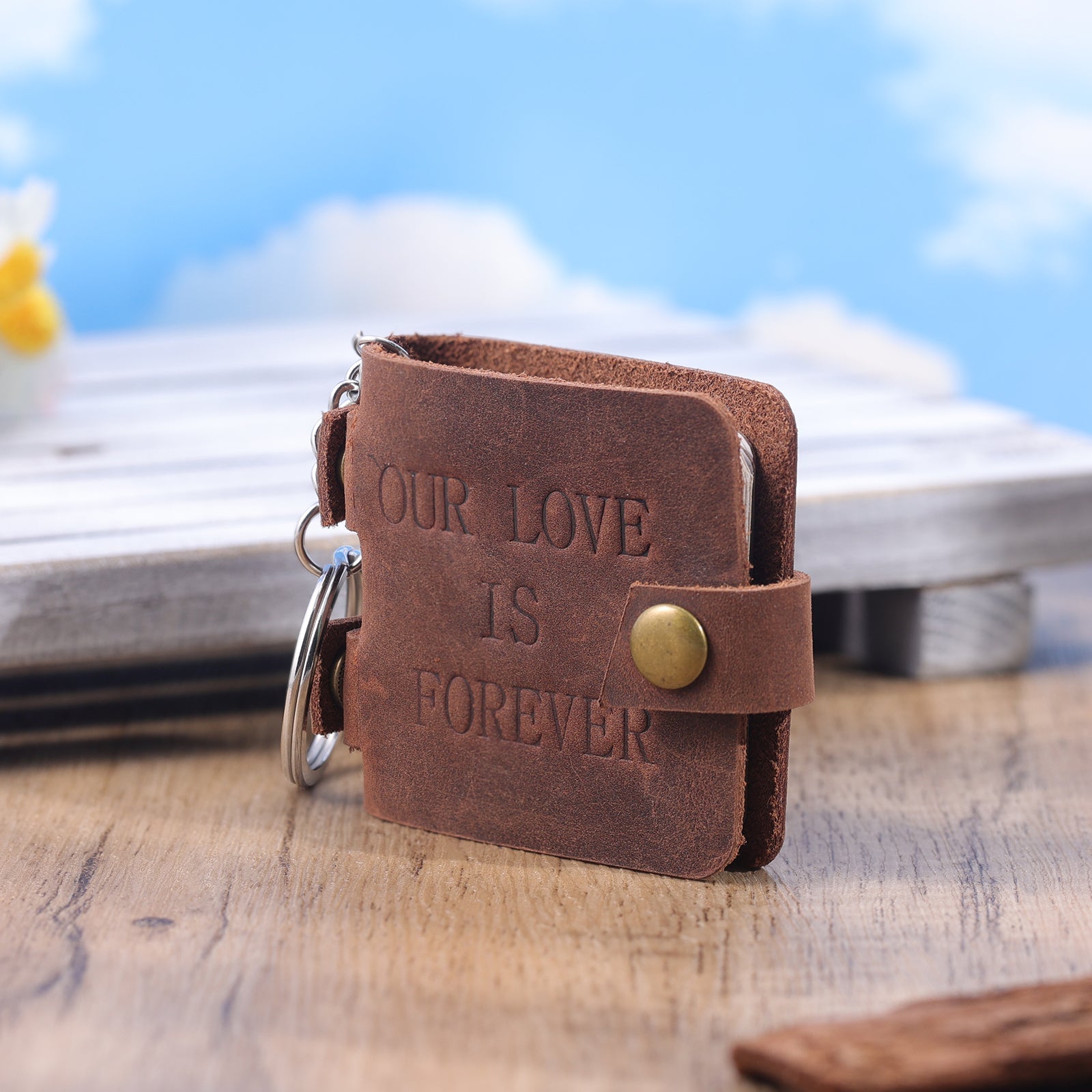 Personalized Mini Photo Album Keychain