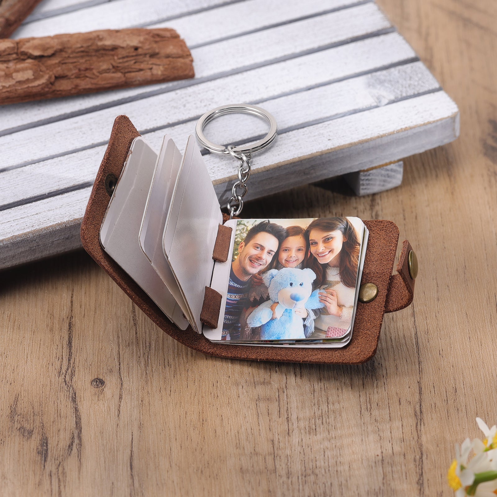 Personalized Mini Photo Album Keychain