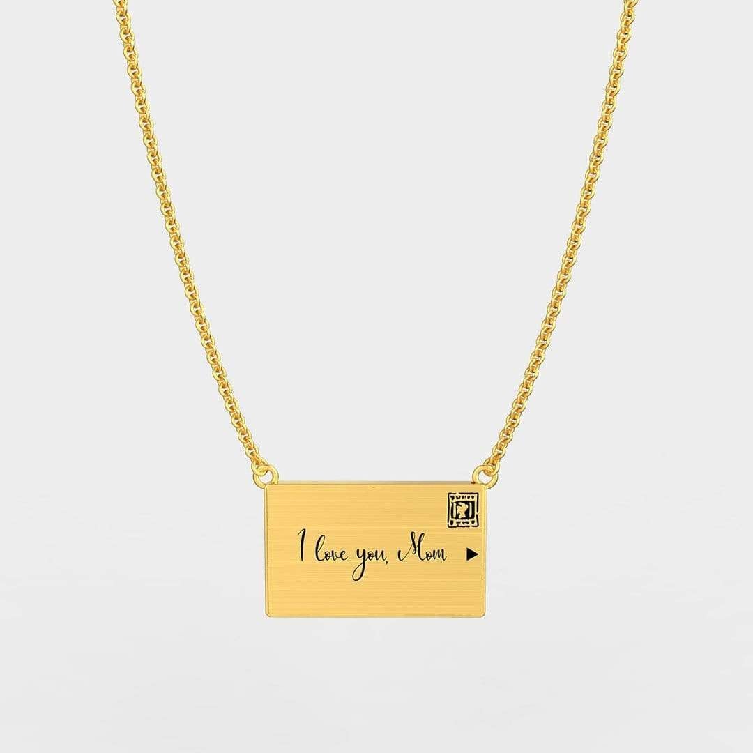 Personalized envelope necklace