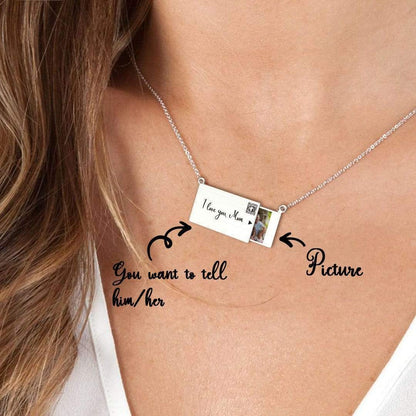 Personalized envelope necklace