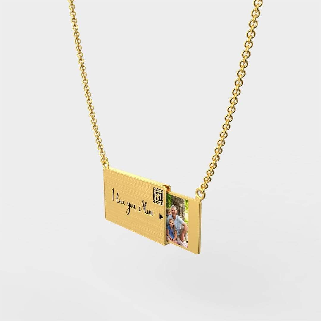 Personalized envelope necklace