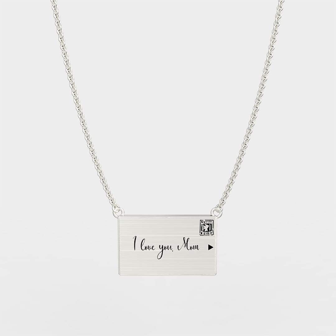 Personalized envelope necklace