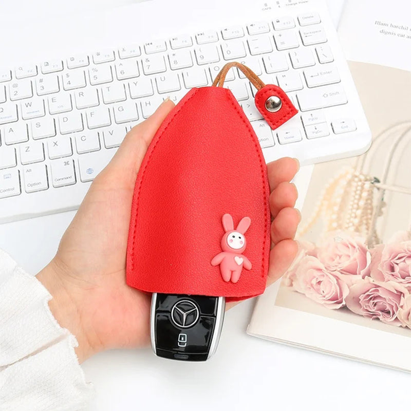 Cute PU Leather Car Key Case Cover