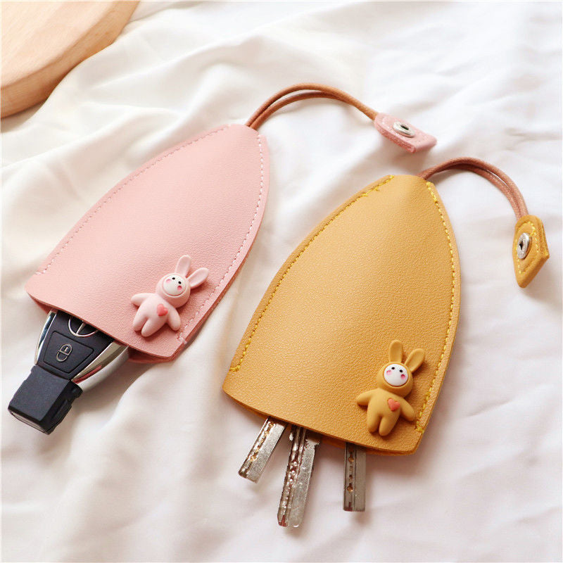 Cute PU Leather Car Key Case Cover