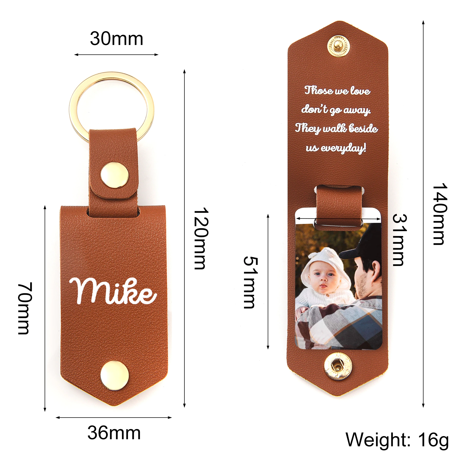 Personalized Photo Keyring