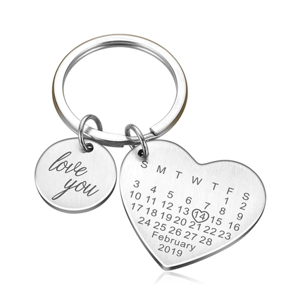Love Calendar Keychain