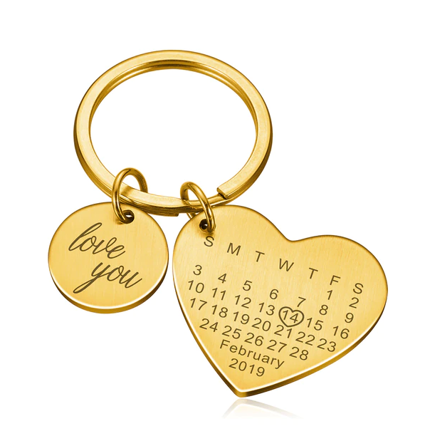 Love Calendar Keychain